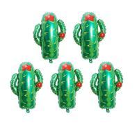 INOOMP Lot de 5 Ballons en Aluminium Forme Cactus Vert Vif Ballon Hawaïen pour Décoration de Fête Tropicale Anniversaire et Cotillons Décoration Festive Intérieure et Extérieure