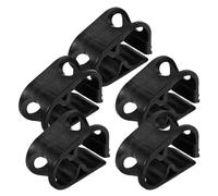 INOOMP Lot de 5 Colliers de Serrage en Plastique Noir, Clip de Contrôle de Débit Réglable pour Tuyaux de Laboratoire, Pince Arrêt Eau pour Tubes D’aquarium et Expériences Scientifiques