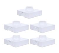 INOOMP Lot de 5 douilles E27, culot carré en plastique.
