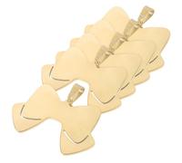 INOOMP Lot de 5 Plaques D'identification pour Chien en Métal Inoxydable, Forme Nœud Double Couche, 50 Mm Largeur, Étiquettes Vierges Personnalisables pour Animaux de Compagnie,