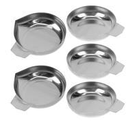 INOOMP Lot de 5 Plateaux de Pesée pour Balance Électronique en Acier Inoxydable Bec Verseur Incurvé, Poignée Mixte, Fond Plat Compact, Résistants à L'Usure, pour Pesée Précise de Bijoux