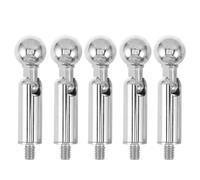 INOOMP Lot de 5 supports de microphone à angle réglable avec rotule - Joint métallique de 17,4 mm (0,69 po) pour bras de microphone de studio - Connecteur sphérique à 360° 1/4 po