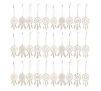 INOOMP Lot de 50 pièces de découpes en bois brut à faire soi-même, ornements pour travaux manuels, décorations suspendues, attrape-rêves en bois d'été pour peinture
