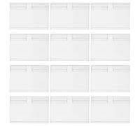 INOOMP Lot de 50 Porte-étiquettes en Plastique pour Étiquettes de Prix de Rayon, Double Crochet, Transparent, Maintien des Prix, Porte-afficheur Pratique pour Supermarché et Commerce