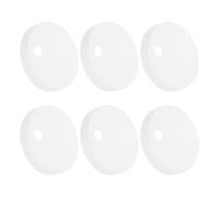 INOOMP Lot de 6 Cache-vis de Charnière de Siège de Toilette en Plastique Blanc, Support Solide et Décoration Élégante pour Salle de Bain, Fixation Supérieure