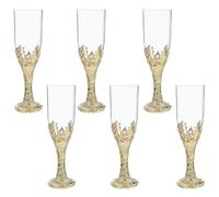 INOOMP Lot de 6 coupes calice dorées pour communion, cérémonies religieuses et toasts - Coupes à vin rétro pour décorations de fêtes, mariages et événements médiévaux