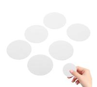 INOOMP Lot de 6 Plaques Métalliques Rondes Argentées Ultra-Fines Adhésif Fort, Compatibles Support Magnétique pour Téléphone de Voiture, Autocollants Magnétiques Universels pour Coque,