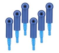 INOOMP Lot de 6 Raccords de Tuyau de Purge de Frein en Abs Bleu, Outil Compact et Léger pour Remplacement Liquide de Frein, Adapté à L'entretien Automobile