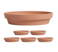 INOOMP Lot de 6 soucoupes en Terre Cuite pour Pots de Fleurs, 11 cm (4,33