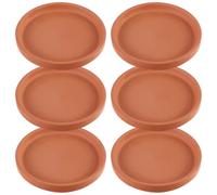 INOOMP Lot de 6 soucoupes en Terre Cuite pour Pots de Fleurs,