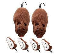 INOOMP Lot De 6 Souris Mécaniques en Peluche à Remonter, Jouet Mécanique pour Chat, Couleur Aléatoire, Matériau Peluche, Jouet Stimulant pour Animaux Actifs