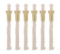 INOOMP Lot de 6 Tubes Porte-mèches en métal - Mèches de Torches en Coton pour lanternes à pétrole avec Tube Porte-mèche en métal - Noyau pour Lampes à pétrole (Beurre et Lampes de Temple)