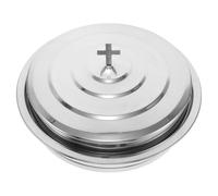 INOOMP Lot de Plateaux de Communion en Acier Inoxydable Empilables Couvercle, Surface Lisse Facile à Nettoyer, Grosse Capacité, Adaptés aux Églises et Cérémonies Religieuses