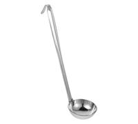 INOOMP Louche à Soupe Inox avec Crochet pour Cuisine Professionnelle et Maison Manche Long Ergonomique Cuillère Profonde Polyvalente pour Sauces et Porridge