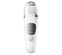 INOOMP Machine à Pelle de Beauté Ultrasonique Écran Lcd, Appareil Électrique Exfoliant et Nettoyant Visage, Éliminateur de Points Noirs Portable, Couleur Blanche, Soin Peau Profonde