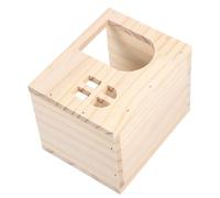 INOOMP Maison de Cachette en Bois pour Cochon d'Inde et Petits Animaux, Multi-Chambres, Décor Délicat Environnement Sûr et Esthétique à Domicile