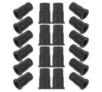 INOOMP Manchons Abs pour roulettes à Tige 20pcs, Douille de Fixation pour Pied de Chaise, Support Robuste pour Petites roulettes de Meubles, Remplacement Fiable