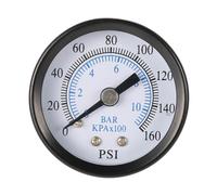 INOOMP Manomètre Métallique Double 0-10 Bar, Outil de Test de Pression Industrielle Raccord Npt, Adapté aux Systèmes de Contrôle de Pression