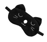 INOOMP Masque de Sommeil Chat Mignon Broderie, Doux et Lavable, Élastique Ajustable, Cache-œil pour Sommeil Réparateur, pour Voyage, Sieste et Nuit, Accessoire Confortable pour Adultes