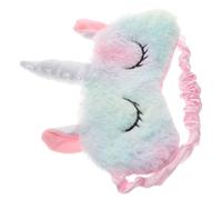 INOOMP Masque de Sommeil Licorne Coloré en Peluche, Léger et Respirant, Bandeau de Nuit Élastique, Cache-œil Doux pour Dormir, Voyager, Sieste et Se Détendre
