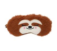 INOOMP Masque de Sommeil Peluche Marron Paresseux Confortable et Portable pour Nuit et Sieste, Couvre-yeux Mignon pour Étudiants et Filles
