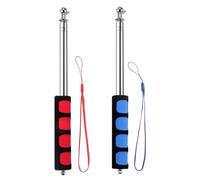 INOOMP Mât de Drapeau Télescopique en Acier Inoxydable pour Guide Extérieur, Perche Télescopique Portable pour Visites Guidées, 1,2 M Poignée en Éponge, Structure Compacte, Réglage