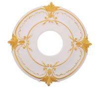 INOOMP Médaillon de plafond européen, Φ33,5 cm, médaillon de lustre | Plaque de recouvrement pour plafonnier/ventilateur, garniture décorative légère pour la rénovation de la maison