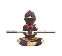 INOOMP Mini Statue de Wukong : Figurine d'aquarium du Roi Singe de la mythologie Chinoise - Animal de Compagnie en Argile Violette Gongfu pour Aquarium, Jardin Zen
