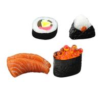 INOOMP Modèle de Sushi Réaliste 4Pcs pour Garçon et Filles Jouet Cuisine en PVC Simulation Alimentaire pour Fête Décoration de Vitrine Accessoire de Jeu