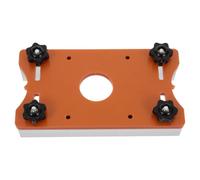 INOOMP Modèle d'insertion de table de routeur orange - outil de défonceuse de table pour rainurage et trimming - base en aluminium pour projets de woodworking