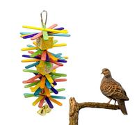 INOOMP Mordre pour Perroquet et Petits Oiseaux, Jeu D’Alphabet en Bois Coloré Clochettes, Matériau sans Danger, Adapté aux Calopsittes et Perruches, Jouets pour Oiseaux Plusieurs Styles