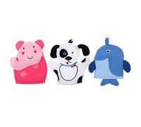 INOOMP Moufles Exfoliants pour Garçon et Filles en Coton Composite Lot de 3 Pièces Forme Cartoon, Nettoyage et Prise en Main Confortable Bain des Tout-petits Plusieurs styles