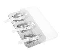 INOOMP Moule à Glace Glaces Maison DIY Couvercle et Bâtonnets en Acier Inoxydable Design Simple Matériau Acier Inox et Plastique Argenté pour Garçon et Filles