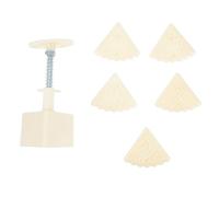 INOOMP Moule à Pâtisserie Triangle pour Gâteaux et Mooncakes, Ensemble Réutilisable en Abs, Presse à Main Doux pour Cuisson et DIY
