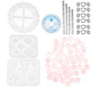 INOOMP Moule en Silicone pour Pendentif Étoile et Diamant, Kit DIY Carillon Éolien, Résine Époxy, Maintien de Forme, Fabrication de Bijoux Suspendus