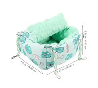 INOOMP Niche pour Petits Animaux Lit Chaud Suspendu en Tissu Épais Vert Dinosaure Taille Moyenne pour Cage Intérieur Hamac pour Hamster, Hérisson Et Planeur De Sucre