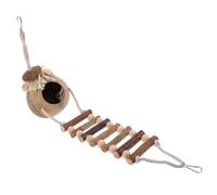 INOOMP Nichoir pour Oiseaux en Coque de Noix de Coco avec Échelle