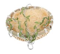 INOOMP Nid Suspendu Bambou Tressé pour Oiseaux Maison Extérieure pour Perruches Inséparables Canaris Et Calopsittes Habitat Douillet Et Naturel