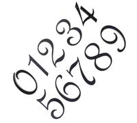 INOOMP Numéros de Maison Autocollants en Acrylique Noir Faciles à Lire 10pcs Design Moderne Élégant pour Porte et Boîte aux Lettres à Domicile ou Hôtel