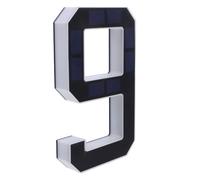 INOOMP Numéros de maison solaires de 17 cm pour l'extérieur, panneau | Panneau d'adresse lumineux LED étanche, décoration murale extérieure étanche pour maison, garage, appartement, hôtel,