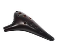 INOOMP Ocarina 12 Trous Alto en C pour Débutants, Instrument Traditionnel en Céramique Fumée, Ocarina Professionnel D'entraînement, Instrument à Vent pour Garçon et Filles