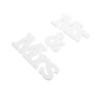 INOOMP Ornement de Mariage en Bois « Mr Mrs » 1 Pièce, Centre de Table pour Fête de Mariage, Panneau Décoratif pour Cérémonie, Décoration de Table pour Noces et Fiançailles