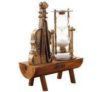 INOOMP Ornement de Sablier Artisanal Rétro pour Bureau, Décor en Bois Métal