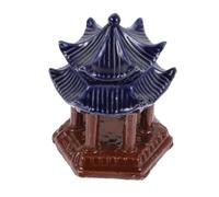 INOOMP Ornement Pavillon Céramique Hexagonal Résistant Décoration Micro Paysage Aquarium Accessoire Terrarium Petite Décoration Jardin