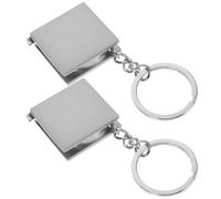 INOOMP Outil de Mesure Ruban Métal 1 Mètre Portable Anneau Porte-Clés, pour Usage Domestique et Extérieur