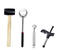 INOOMP Ouvre-noix de Acier Inoxydable Outil de Cuisine et Résistant des Noix de et Extraction Rapide de Eau Accessoire Polyvalent pour Fruits et Poissons Kit Pratique pour Maison et