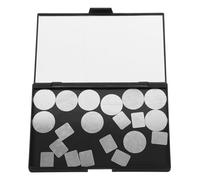 INOOMP Palette Magnétique Vide pour Fards à Paupières 10 Godets Ronds et Carrés, avec Miroir Intégré, en Plastique Noir, Plateau à Maquillage Personnalisable pour Organisation