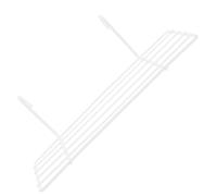 INOOMP Panier de Rangement Fil Métallique Étagère Droite Blanche pour Grille Murale Support Photos Muraux et Rangement Mural Pratique Compatible avec Accessoires Grille Murale