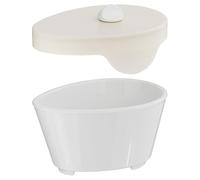 INOOMP Panier Vapeur Multifonction en Céramique Blanc, Design D’éventail, Accessoire Pratique pour Cuiseur à Riz, pour Légumes et Cuisson Vapeur Cuisine