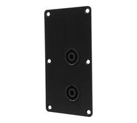 INOOMP Panneau de Bornier en Aluminium 147X75Mm Double Connecteur Xlr 4 pour Haut-Parleur, Adapté aux Systèmes Audio Domestiques et Voitures